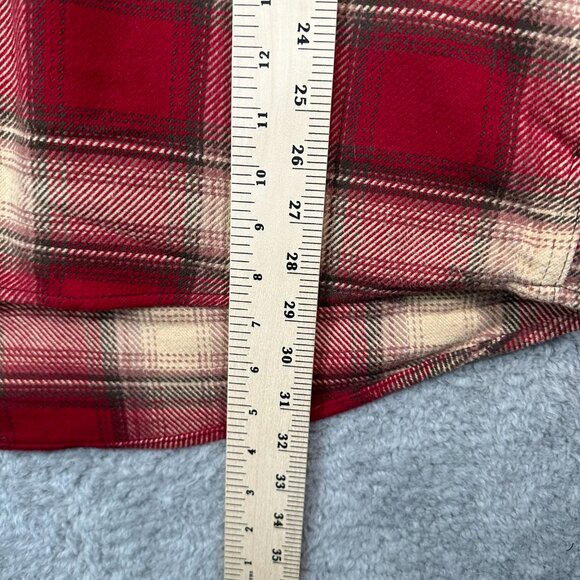 Orvis Big Bear Heavyweight Double Brushed Flannel Button Down Shirt Hand Warmer - Picture 13 of 15